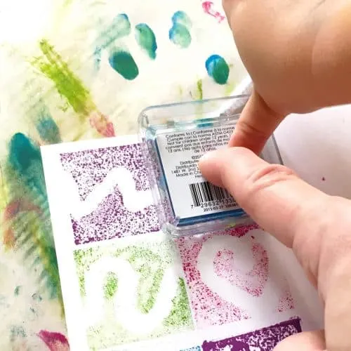 Grab your ink pad and have fun creating these fun designs. This easy kids craft is fast to set up and will keep them busy!